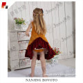 kids boutique Corduroy mustard&burgundy suit-dress